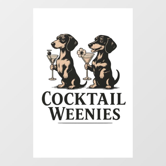 Cocktail Weenies Funny Dachshund Wiener Dog (Sheet)
