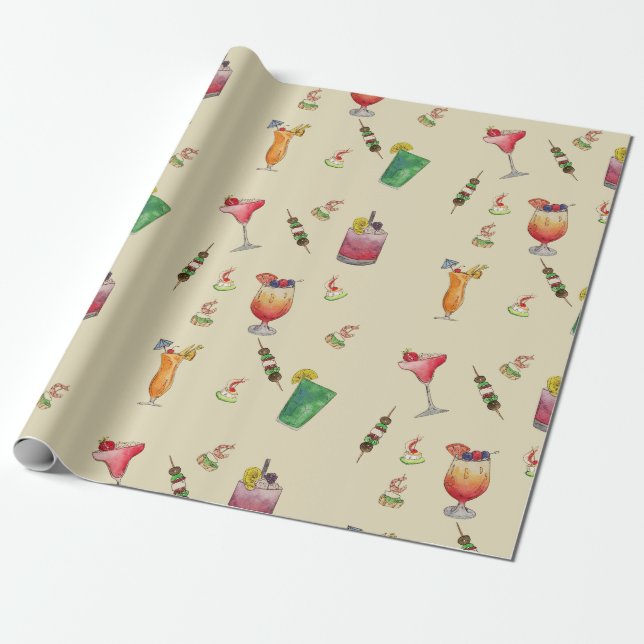Cocktail Wrapping Paper (Unrolled)