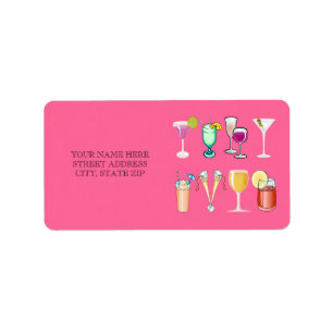 Cocktails Address Mailing Labels