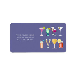 Cocktails Address Mailing Labels