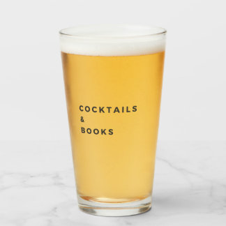 Cocktails and Books Glass