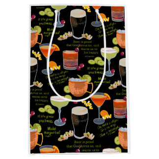 Cocktails and contemplation medium gift bag