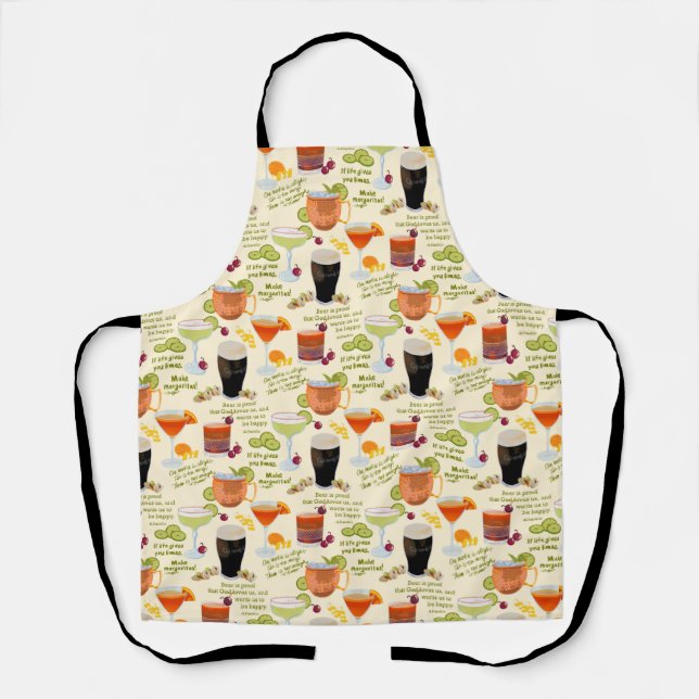 Cocktails and conversation apron (Front)