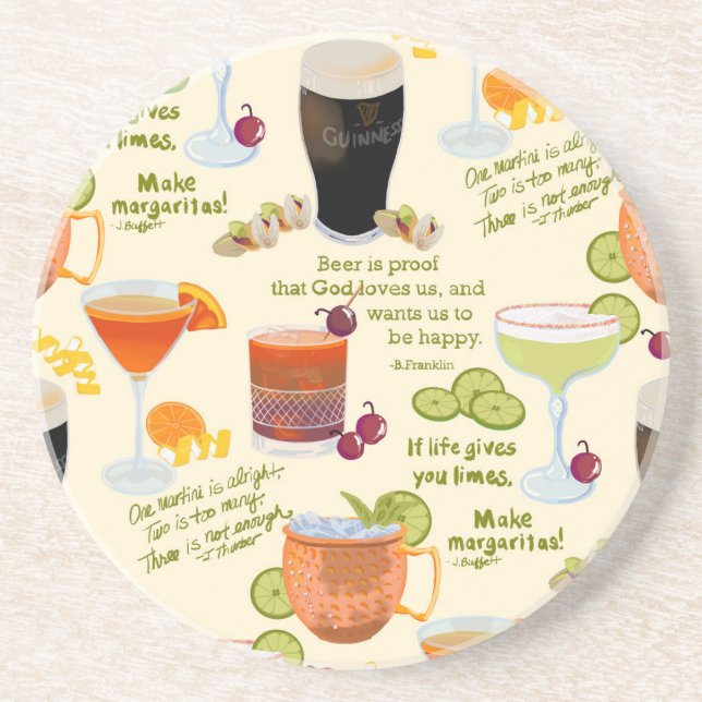 Cocktails and conversation coaster (Front)
