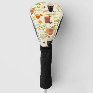 Cocktails and conversation golf head cover