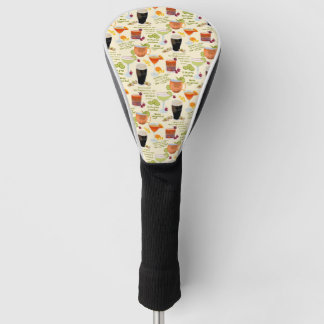 Cocktails and conversation golf head cover