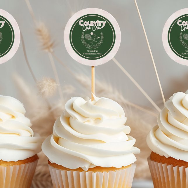 Cocktails And Country Clubs Bachelorette Classic Round Sticker (Creator Uploaded)