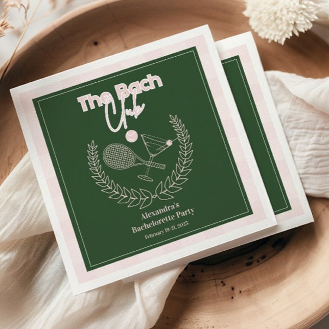 Cocktails And Country Clubs Bachelorette Napkin (Creator Uploaded)