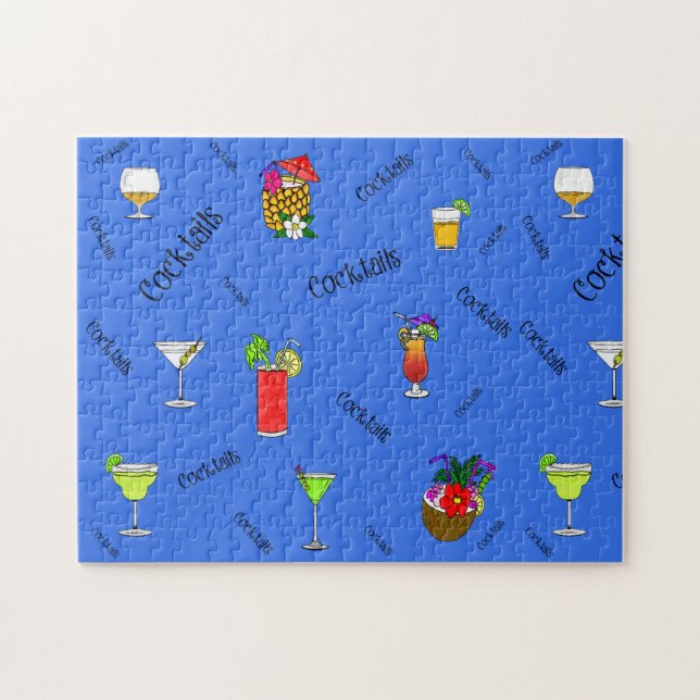 Cocktails And Party Drinks Puzzle (Horizontal)