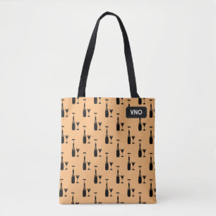 Cocktails and Wine - Fancy Drinks - your initials Tote Bag
