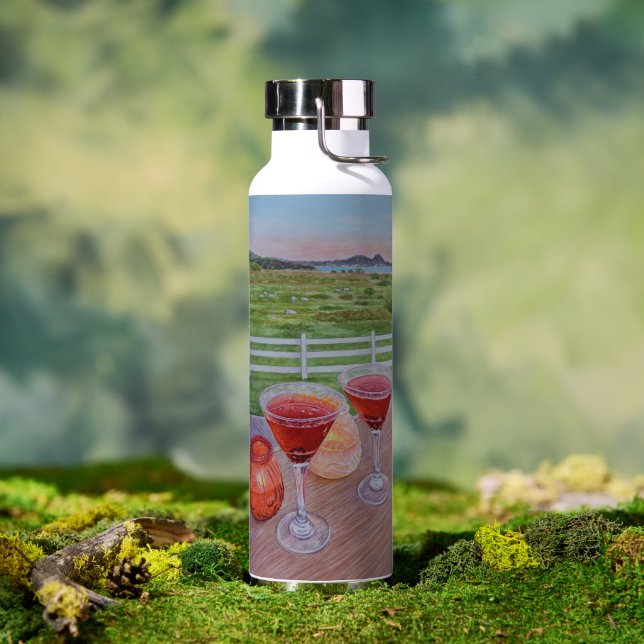 Cocktails at Mission Ranch  Water Bottle (Outdoor (Rotated))