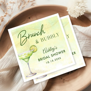 Cocktails Brunch & Bubbly Bridal Shower Napkin