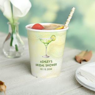 Cocktails Brunch & Bubbly Bridal Shower Paper Cups