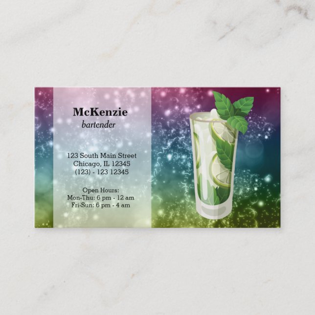 Cocktails Business Card (Front)