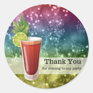 Cocktails Classic Round Sticker