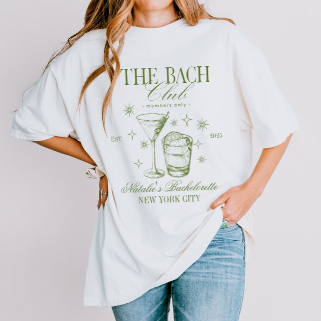 Cocktails Club Bachelorette Party Green Tri-Blend Shirt (Cocktail Club Bachelorette Party in Green)