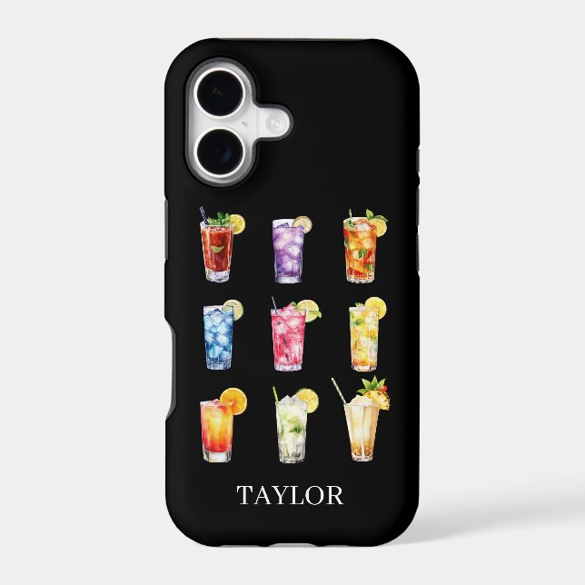 Cocktails Cocktails Cocktails Monogrammed (Back)