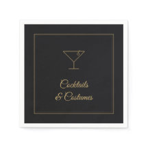 Cocktails & Costumes Halloween Party Napkins