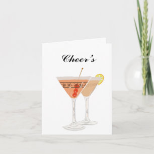 Cocktails editable card