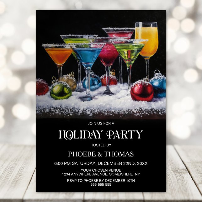 Cocktails Holiday Party Invitation (Creator Uploaded)