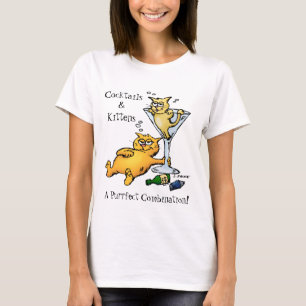 Cocktails & Kittens Purrfect Combo Cartoon Shirt