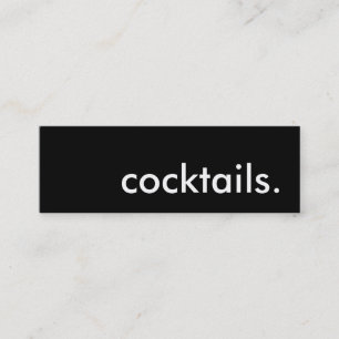 cocktails. mini business card