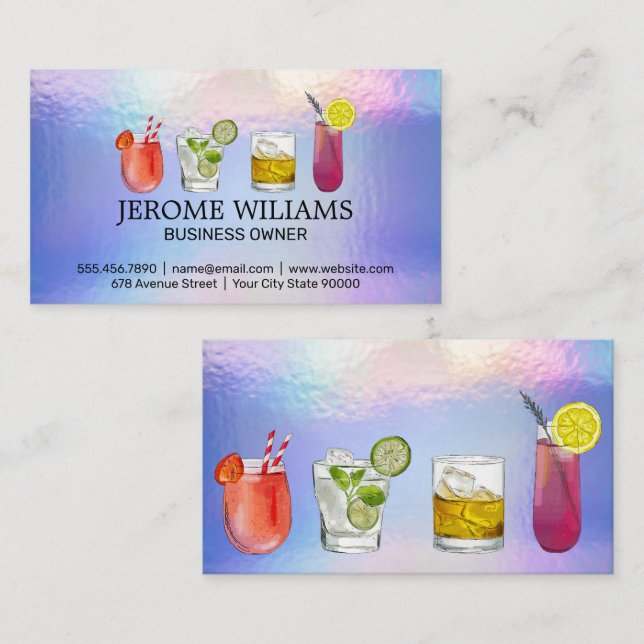 Cocktails | Mixology Bartender Business Card (Front/Back)