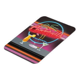 Cocktails nightclub bar with drinks magnet