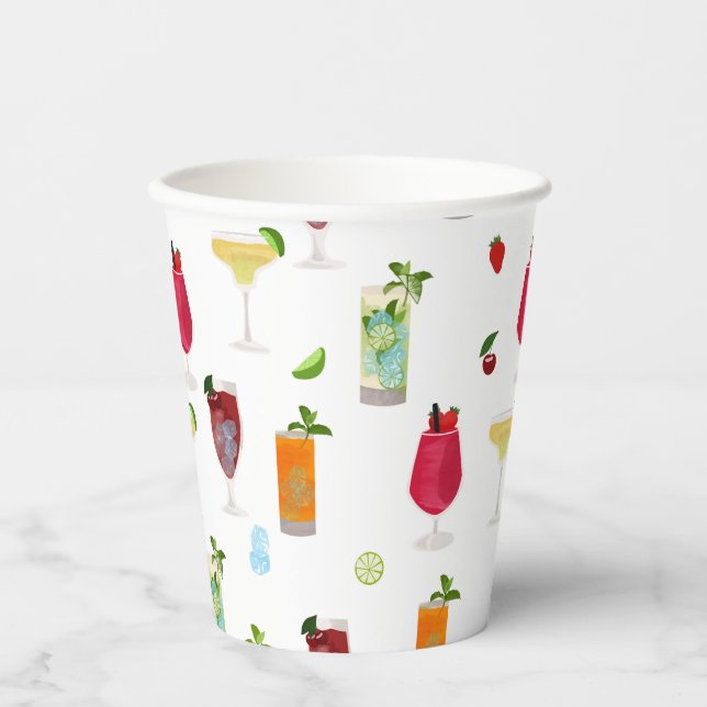 Cocktails & Party Drinks Paper Cups (Front)
