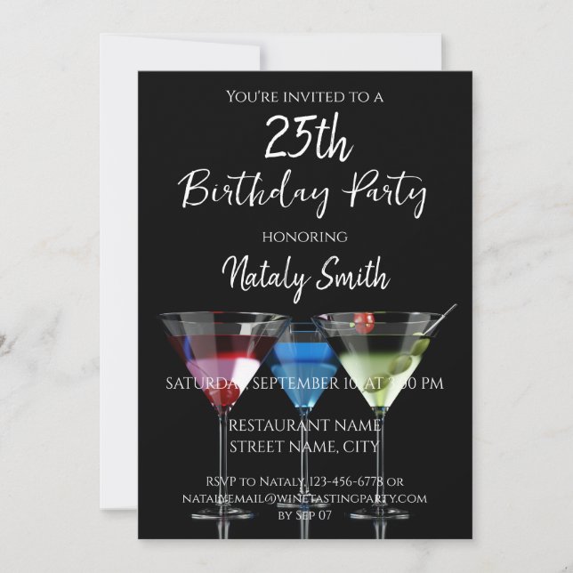 Cocktails party invitation (Front)