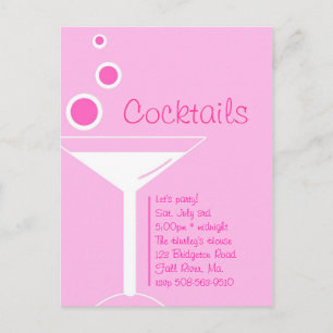 Cocktails Party Invitation Postcard
