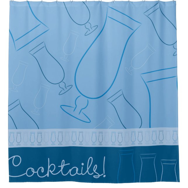 Cocktails! Shower Curtain (Front)