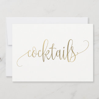 Cocktails Sign - Lovely Calligraphy