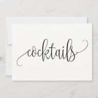 Cocktails Sign - Lovely Calligraphy