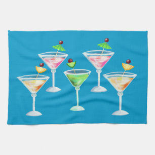 cocktails tea towel