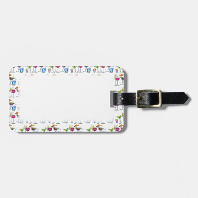 COCKTAILS UP LUGGAGE TAG (Front Horizontal)