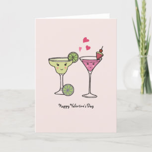 Cocktails Valentine's Card - For Lovers & Friends