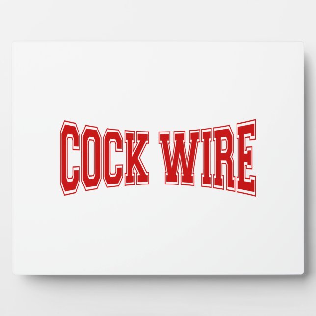 COCKWIRE PLAQUE (Front)