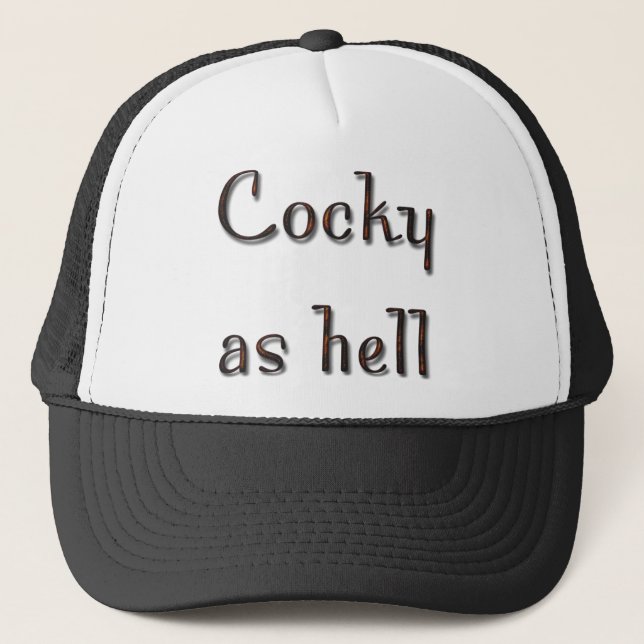 Cocky as hell trucker hat (Front)