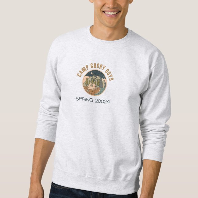 Cocky Boys Camp: Spring '24, Funny Sweat. Sweatshirt (Front)