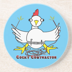 Cocky Contractor Coaster
