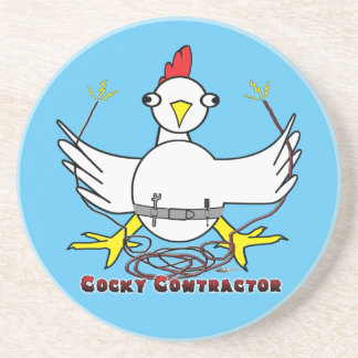Cocky Contractor Coaster