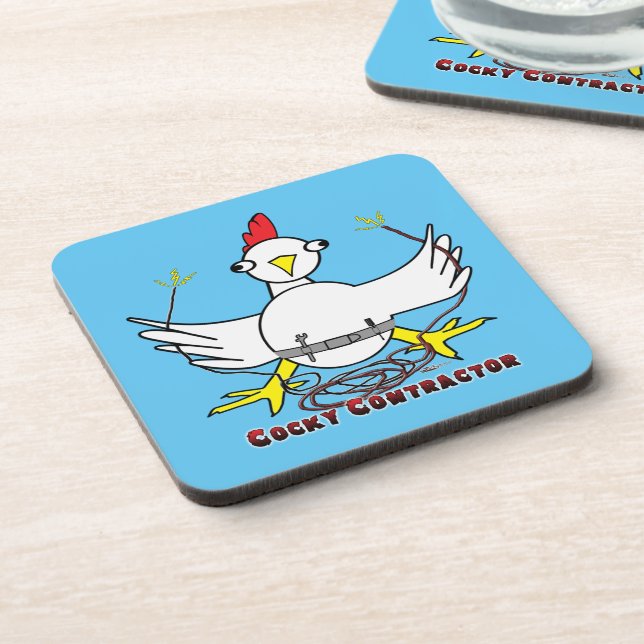 Cocky Contractor Coaster (Left Side)