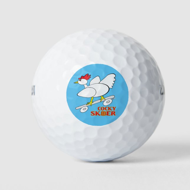 Cocky Skater Golf Balls (Front)