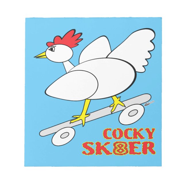 Cocky Skater Notepad (Front)