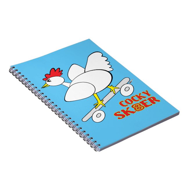 Cocky Skater Spiral Notebook (Right Side)