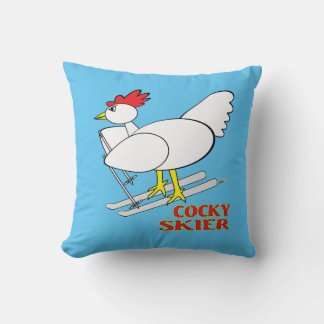 Cocky Skier Cushion