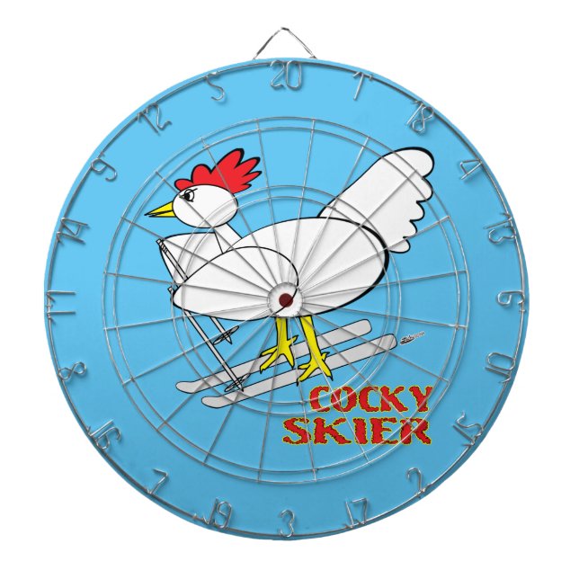 Cocky Skier Dartboard (Front)