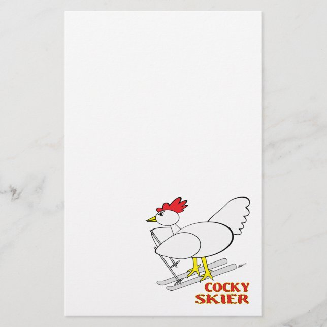 Cocky Skier Stationery (Front)