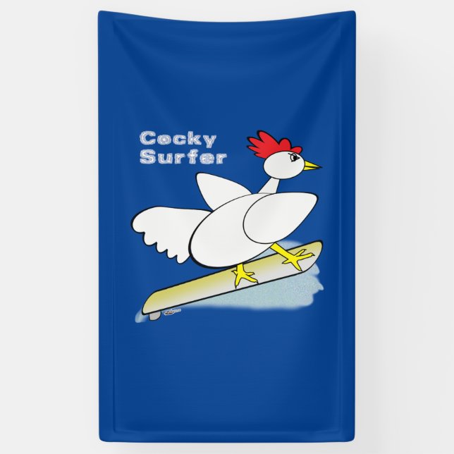 Cocky Surfer Banner (Vertical)